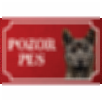 Kai - Kovová tabuľka POZOR PES