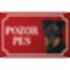 Nemecký lovecký teriér - Kovová tabuľka POZOR PES